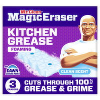 Mr. Clean Magic Eraser Sponge, All Purpose Cleaner, Ultra Foamy - 3 Each