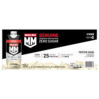 Muscle Milk Protein Shake, Zero Sugar, Vanilla Creme, Genuine, 12 Pack - 12 Each