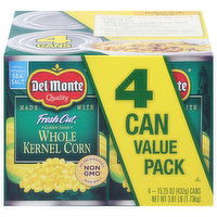 Del Monte Kernel Corn, Golden Sweet, Whole, Value Pack - 4 Each