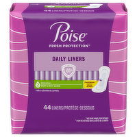 Poise Daily Liners, Very Light, Long - 44 Each