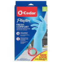 O-Cedar Gloves, Fresh Comfort, Large - 1 Each