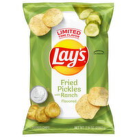 Lay's Potato Chips, Fried Pickles with Ranch Flavored - 7.75 Ounce