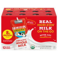 Horizon Organic Organic Whole Milk - 12 Each