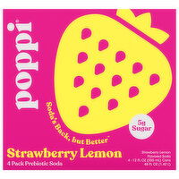 Poppi Strawberry Lemon Soda - 4 Each