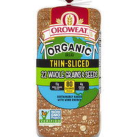 Oroweat Organic 22 Whole Grains & Seeds Thin Sliced Bread, 20 oz - 20 Ounce