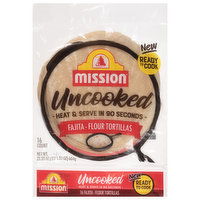 Mission Flour Tortillas, Fajita, Uncooked - 16 Each