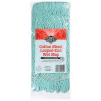 First Street Wet Mop, Looped-End, Cotton Blend, 1 Each