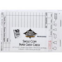 First Street Guest Check, Single Copy Paper - 10 Each