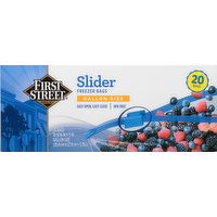 First Street Freezer Bags, Slider, Gallon Size - 20 Each