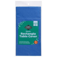 First Street Tablecover, Rectangular, Cobalt Blue, 1 Each