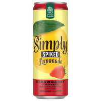 Simply Spiked Beer, Strawberry Lemonade - 24 Fluid ounce