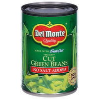 Del Monte Green Beans, Cut, No Salt Added, Blue Lake - 14.5 Ounce