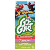 Go-Gurt Marvel Spider-Man Wall Crawler Strawberry/Heroic Punch Yogurts - 8 Each