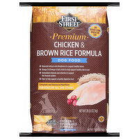 First Street Dog Food, Premium, Chicken & Brown Rice Recipe Formula, 28 Pound