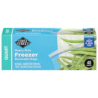 First Street Quart Heavy Duty Freezer Reclosable Bags - 40 Each