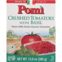 Pomi Tomatoes with Basil, Crushed, 13.8 Ounce