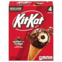 Kit Kat Wafer with Fudge Frozen Dairy Dessert Cones