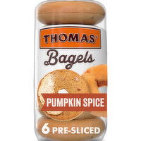 Entenmann's Bagels, Pre-Sliced, Pumpkin Spice - 6 Each