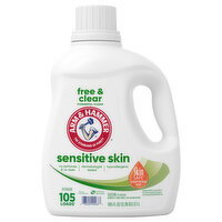 Arm & Hammer Detergent, Sensitive Skin, Free & Clear - 105 Fluid ounce