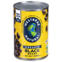 Westbrae Natural Organic No Salt Added Black Beans - 15 Ounce