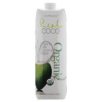 Real Coco Coconut Water, Organic, Pure - 33.8 Ounce