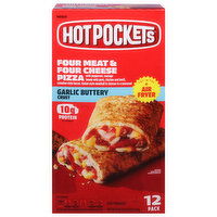 Hot Pockets Sandwiches, Garlic Buttery Crust, Four Meat & Four Cheese Pizza, 12 Pack - 12 Each