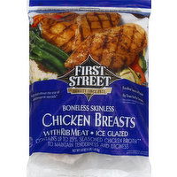 First Street Chicken Breast, with Rib Meat, Ice Glazed, Boneless/Skinless - 64 Ounce