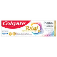 Colgate Dissolve and lift away gum harming plaque with daily brushing using Colgate Total Plaque Pro Release Whitening Toothpaste. The unique anticavity, antigingivitis, anti sensitivity toothpaste formula helps interfere with the harmful effects of plaque. - 3 Ounce