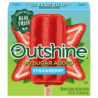 Outshine Strawberry Frozen Fruit Bars with No Sugar Added, 6 Count - 6 Each