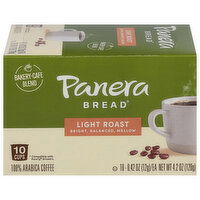 Panera Bread Coffee, Light Roast, Cups - 10 Each