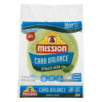 Mission Tortilla Wraps, Super Soft, Spinach Herb, 8 Each