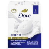 Dove Beauty Bar, with Deep Moisture, Original, 2 Each