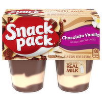 Snack Pack Chocolate Vanilla Pudding - 4 Each