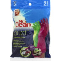 Mr. Clean Gloves, Premium Latex, Small - 2 Each
