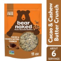 Bear Naked Granola Cereal, Cacao and Cashew Butter Crunch - 11 Ounce