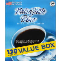 Natra Taste Blue Sweetener, Zero Calorie, Packets, Value Box - 120 Each