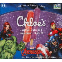 Chloe's Pops, Cherry & Grape, Avengers, 10 Each