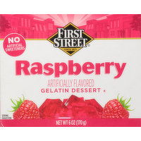 First Street Gelatin Dessert, Raspberry, 6 Ounce