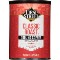 First Street Coffee, 100% Arabica, Ground, Medium, Classic Roast - 11.3 Ounce