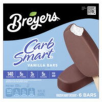 Breyers Frozen Dairy Dessert Vanilla Bars - 6 Each