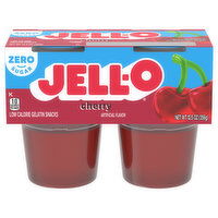 Jell-O Gelatin Snacks, Low Calorie, Zero Sugar, Cherry - 12.5 Ounce