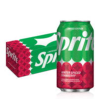 Sprite  Winter Spiced Cranberry, Lemon-Lime And Cranberry Flavored Soda Pop Soft Drink - 12 Each