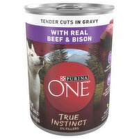 Purina ONE Adult Tender Cuts in Gravy Beef & Bison Dog Food - 13 Ounce