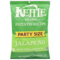 Kettle Brand Potato Chips, Jalapeno, Party Size - 13 Ounce