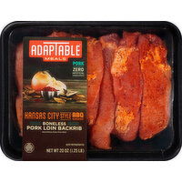 Adaptable Meals Pork, Loin Backrib, Kansas City Style BBQ Seasoning, Boneless - 20 Ounce