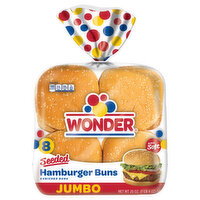 Wonder Extra Soft Seeded Jumbo Hamburger Buns - 8 Each