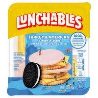 Lunchables Cracker Stackers, with Chocolate Creme Cookies, Turkey & American, 3.2 Ounce