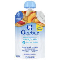 Gerber Toddler (12+ Months) Peaches & Cream Fruit Puree & Yogurt - 3.5 Ounce
