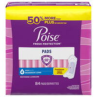 Poise Pads, Moderate, Long - 84 Each