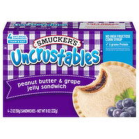 Smucker's Sandwich, Peanut Butter & Grape Jelly, 4 Each